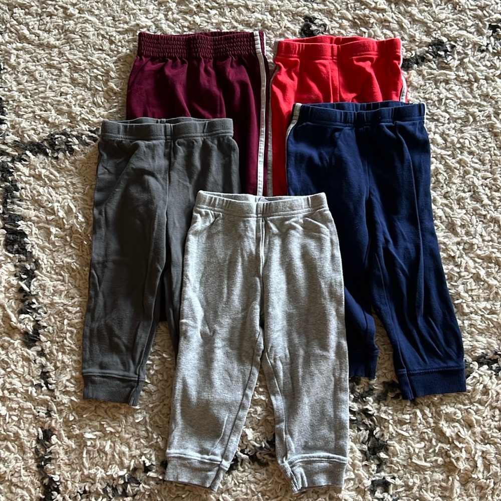 Simple Joys by Carter’s and Garanimals bundle of 5 toddler boy sweatpants 24M 2T